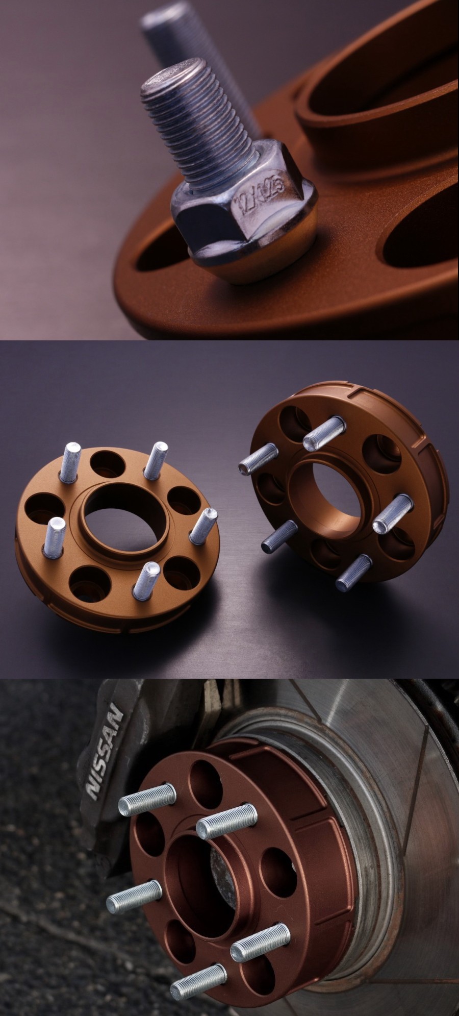 D-MAX D1SPEC　ワイドトレッドスペーサー　ハブ専用モデル（ブロンズ/25ｍｍ）