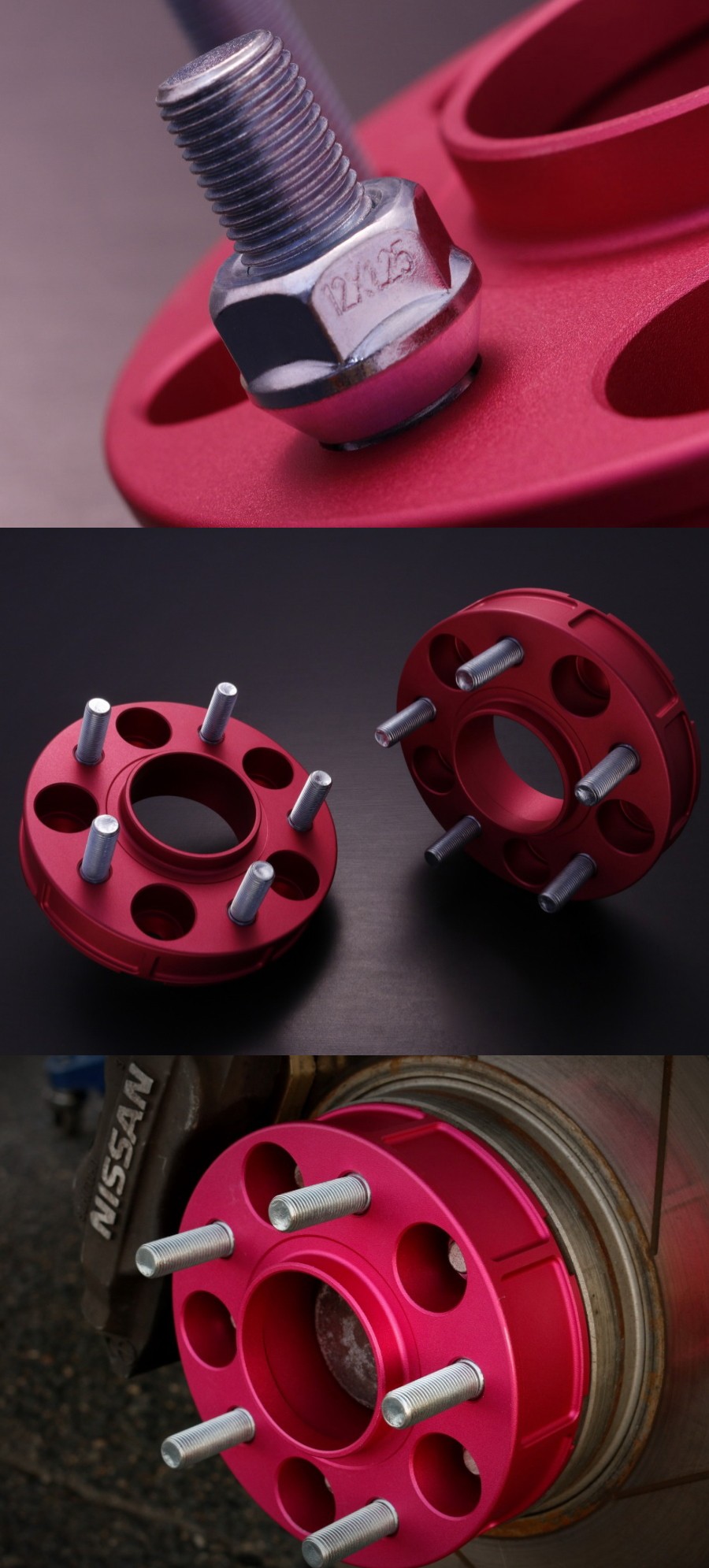 D-MAX D1SPEC　ワイドトレッドスペーサー　ハブ専用モデル（蛍光ピンク/30ｍｍ）