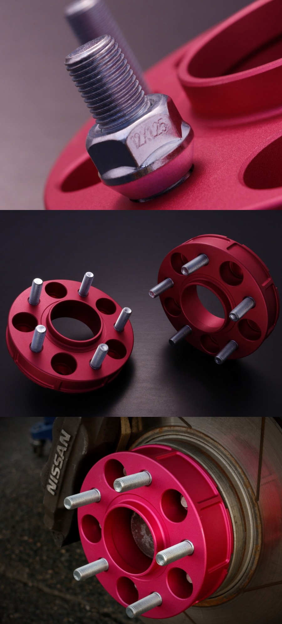 D-MAX D1SPEC　ワイドトレッドスペーサー　ハブ専用モデル（蛍光ピンク/35ｍｍ）