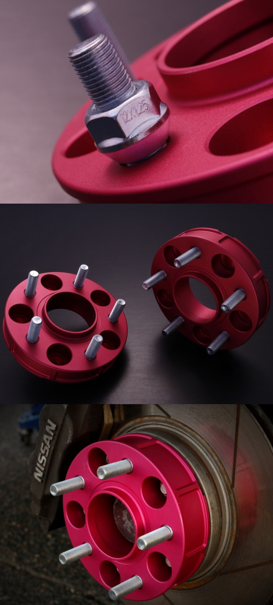 D-MAX D1SPEC　ワイドトレッドスペーサー　ハブ専用モデル（蛍光ピンク/40ｍｍ）